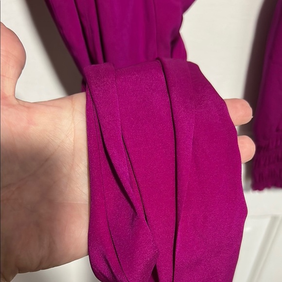 Diane Von Furstenberg Fuchsia Silk Blouse - Picture 4 of 7